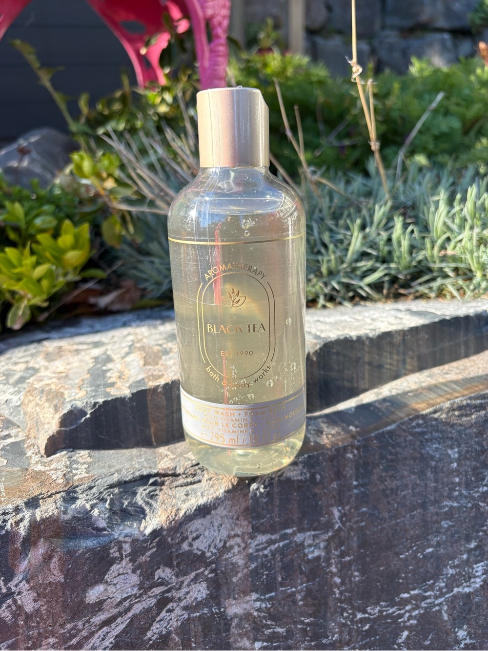 Bath & Body Works Black Tea Clear Liquid Shower Gel with Gold Cap